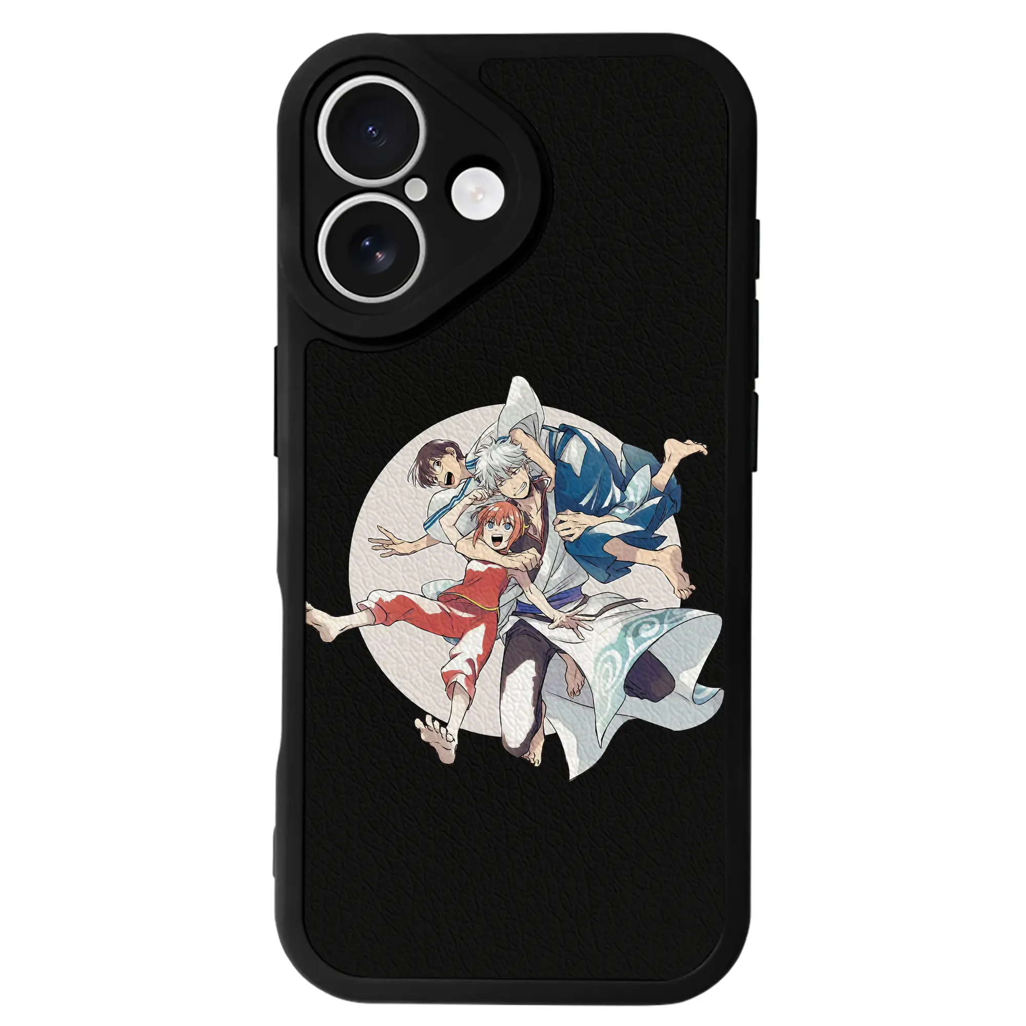 銀魂 グッズ 神楽 - IPhone 16シリーズ対応 ・ シリコンスマホケース ・ レザー調 ・ 高精度フィット ・ 耐衝撃 ・ ワイヤレス充電対応 ・ 精密カット